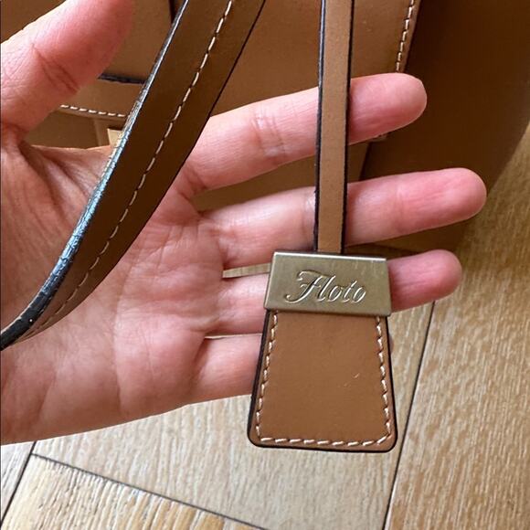 Italian Made Leather Work Tote Satchel | Structured Top Handle | Brown Floto - Picture 11 of 12